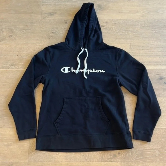 Champion Other - Champion Sweatshirt Logo Large Black White Hoodie Cozy Soft Oversized Mens Shirt